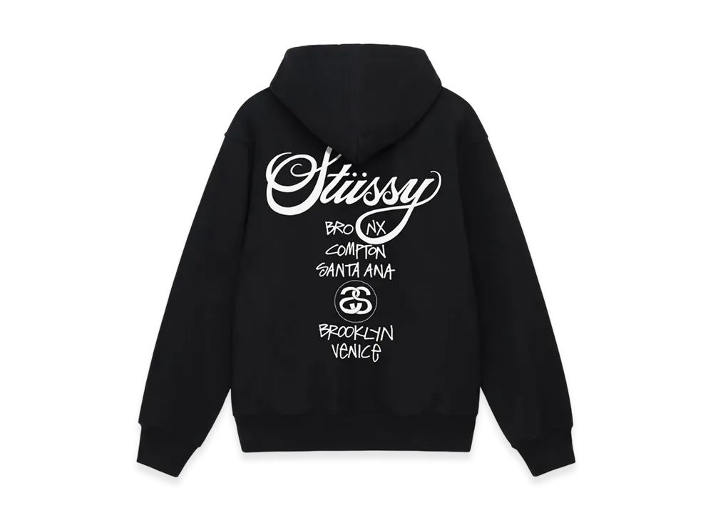 Stussy World Tour Hoodie 2023 "Black"