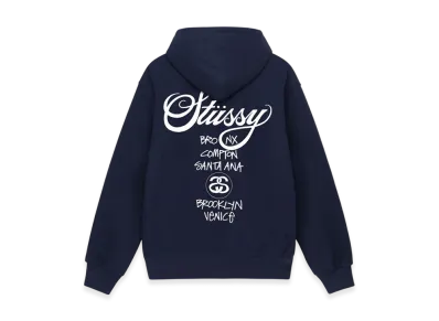 Stussy World Tour Hoodie 2023 "Navy"