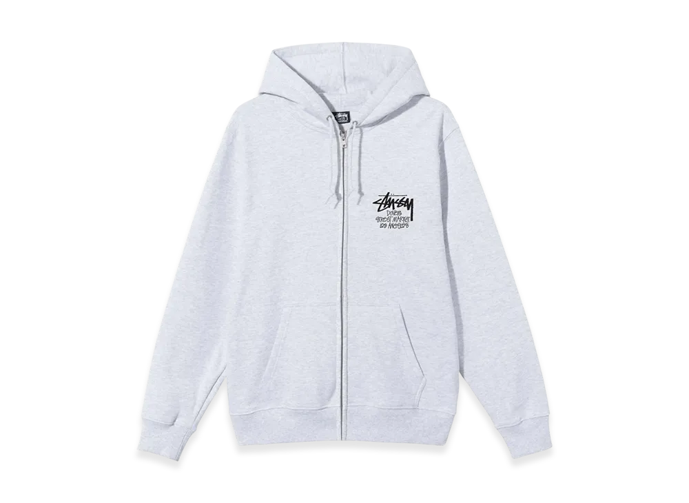 Stussy Stock DSM Los Angeles Zip Hoodie 2021 "Ash Heather"