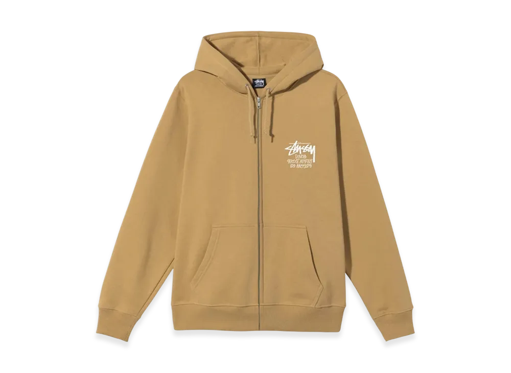 Stussy Stock DSM Los Angeles Zip Hoodie 2021 "Khaki"