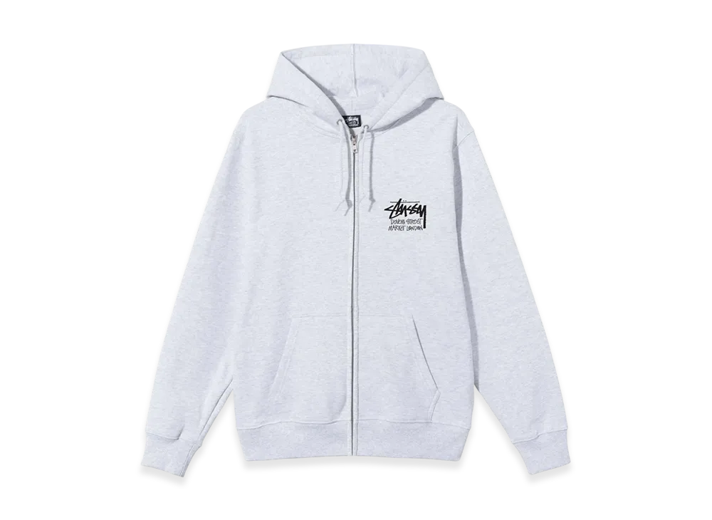 Stussy Stock DSM London Zip Hoodie 2021 "Ash Heather"