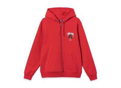 Stussy DSM World Tour Zip Hoodie 2021 "Red"