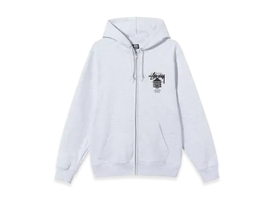 Stussy DSM World Tour Zip Hoodie 2021 "Ash Heather"