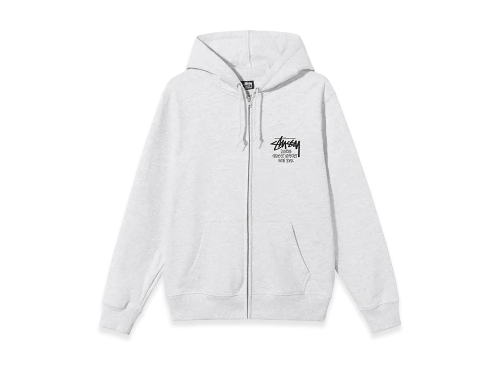Stussy Stock DSM New York Zip Hoodie 2021 "Ash Heather"