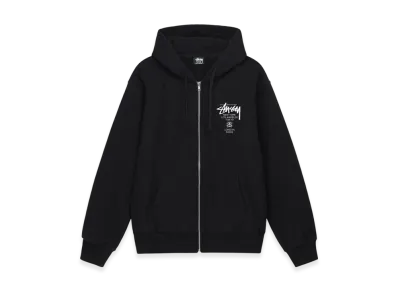 Stussy World Tour Zip Hoodie 2022 "Black"