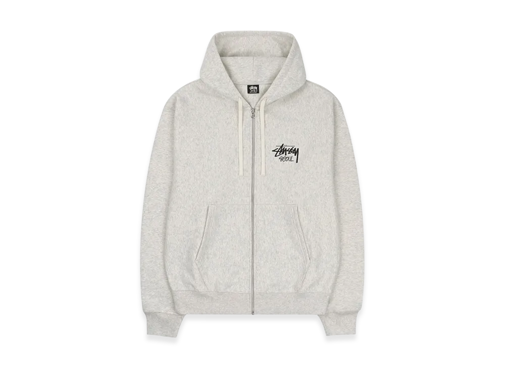 Stussy Stock Seoul Zip Hood 2022 "Ash Heather"