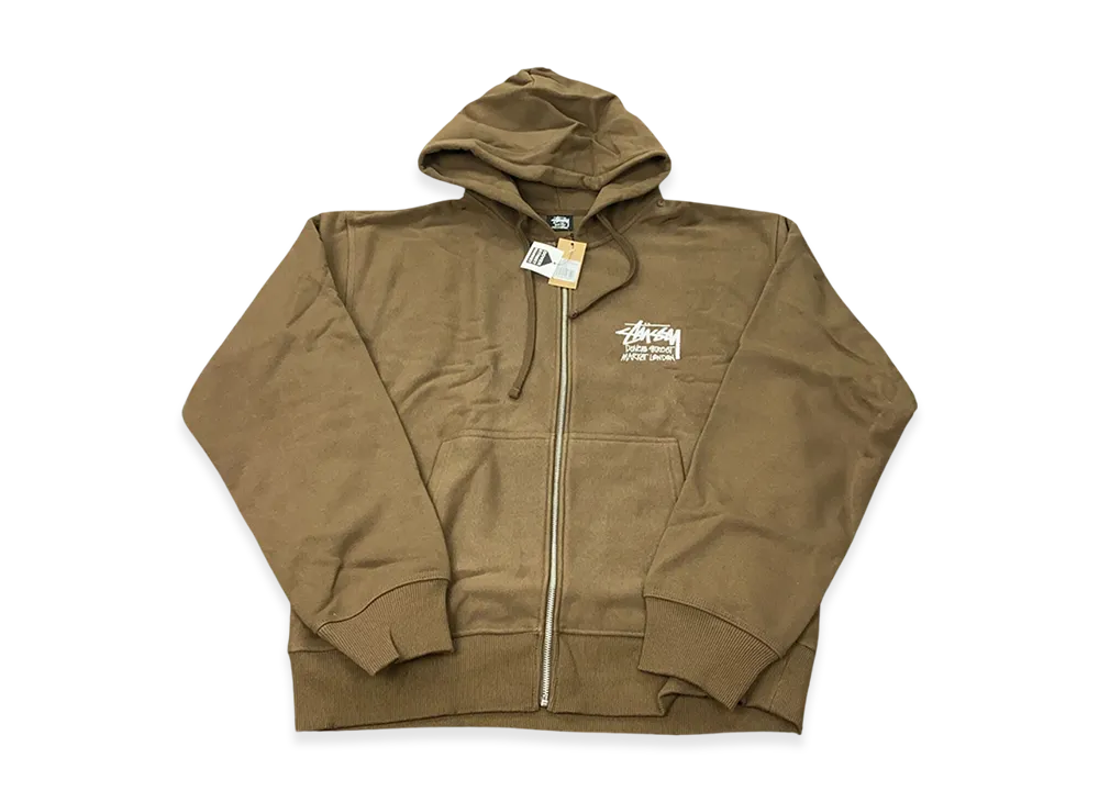 Stussy Stock DSM London Zip Hoodie 2022 "Coffee"
