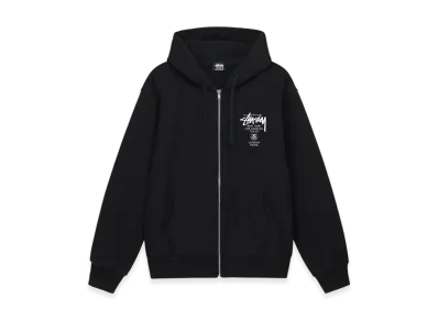 Stussy World Tour Zip Hoodie 2023 "Black"