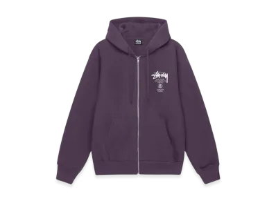 Stussy World Tour Zip Hoodie 2023 "Grape"