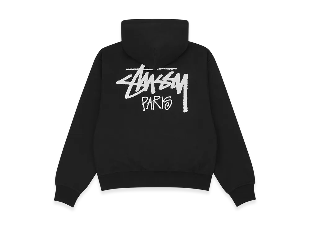 Stussy Stock Paris Zip Hoodie "Black"