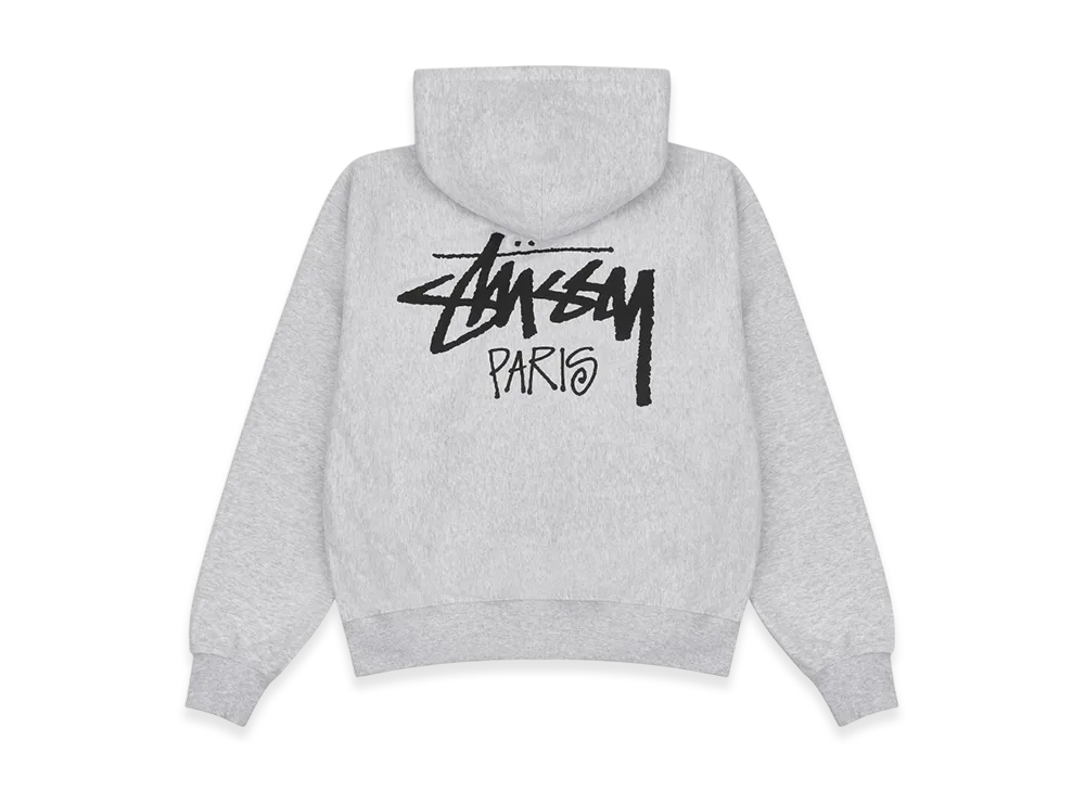 Stussy Stock Paris Zip Hoodie "Ash Heather"
