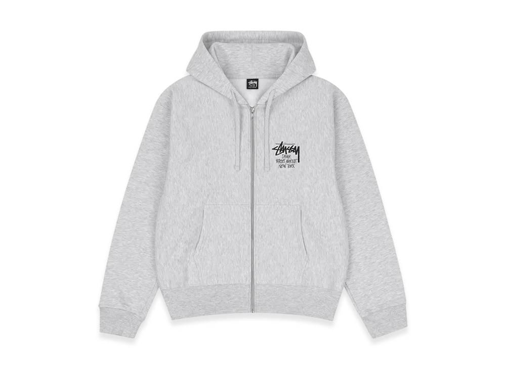 Stussy Stock DSM New York Zip Hoodie 2023 "Ash Heather"