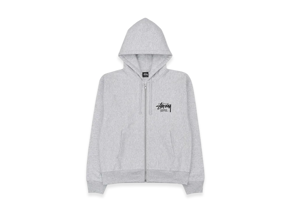 Stussy Stock Seoul Zip Hood "Ash Heather"