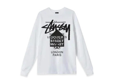 Stussy DSM World Tour LS Tee "White"
