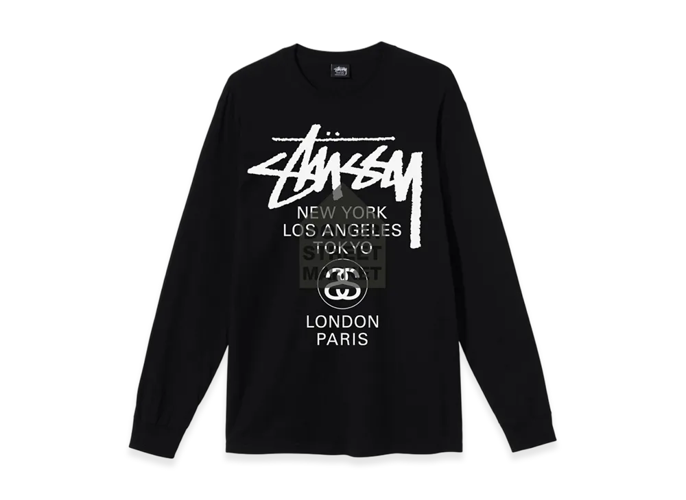 Stussy DSM World Tour LS Tee "Black"