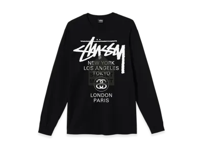 Stussy DSM World Tour LS Tee "Black"