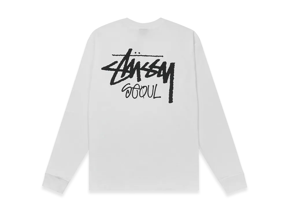Stussy Stock Seoul LS Tee 2022 "White"
