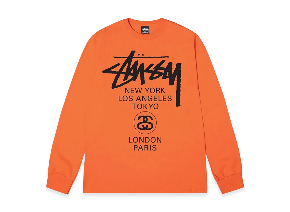 Stussy World Tour LS Tee 2023 "Coral"