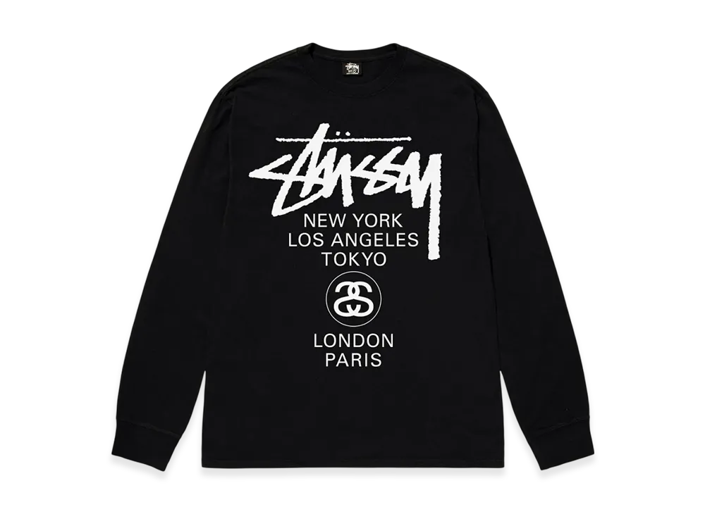 Stussy World Tour LS Tee 2023 "Black"