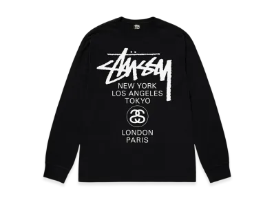 Stussy World Tour LS Tee 2023 "Black"