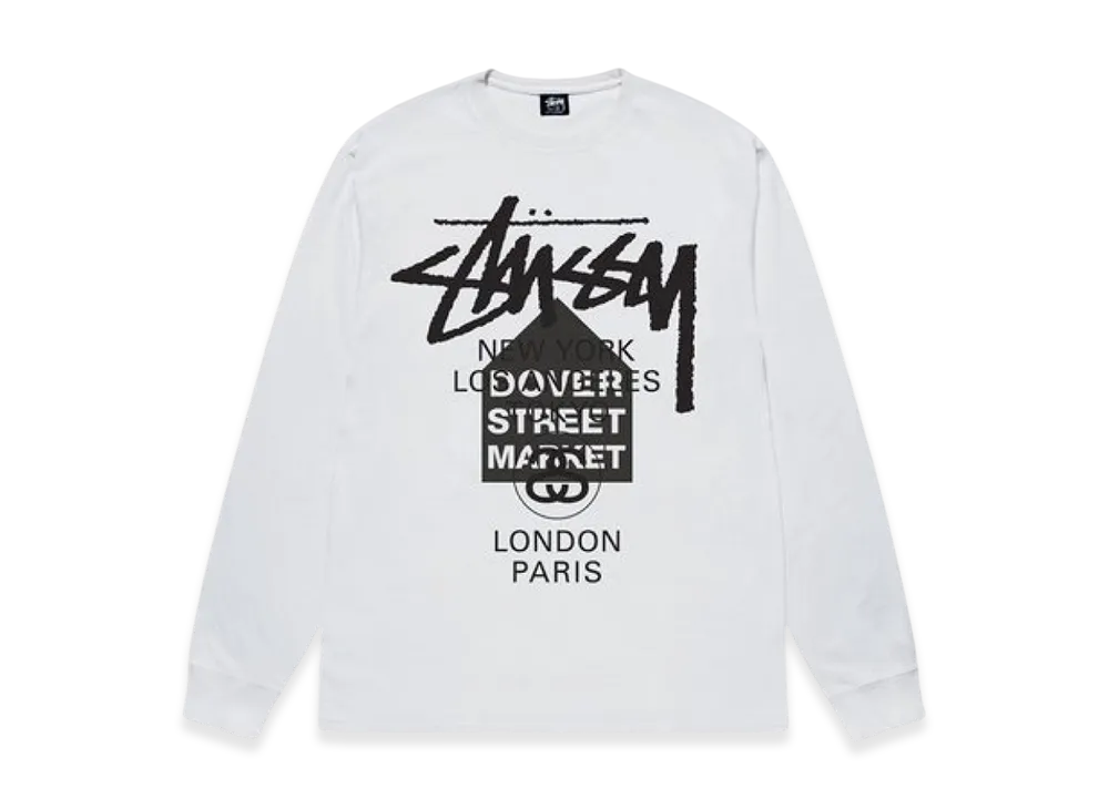 Stussy DSM World Tour LS Tee "White"