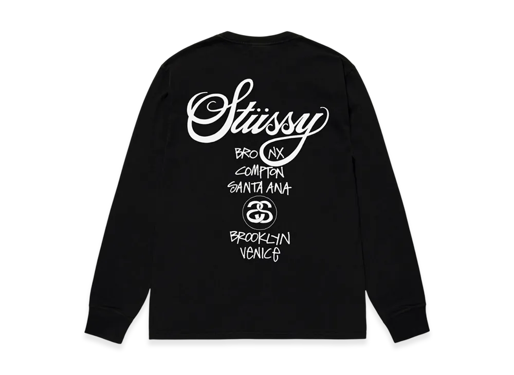 Stussy DSM World Tour LS Tee "Black"