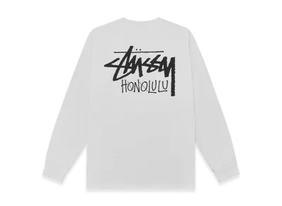 Stussy Stock Honolulu LS Tee "White"