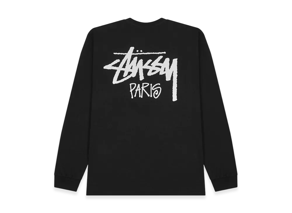 Stussy Stock Paris LS Tee "Black"