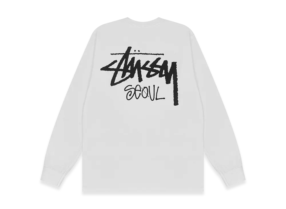 Stussy Stock Seoul LS Tee 2023 "White"