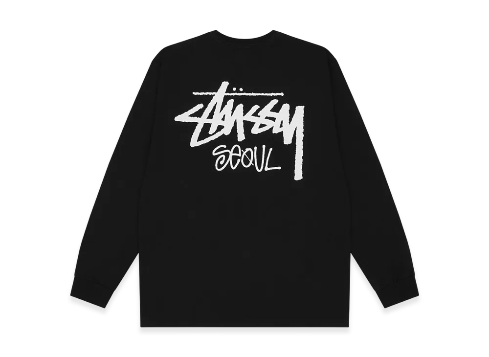 Stussy Stock Seoul LS Tee 2023 "Black"
