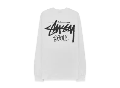 Stussy Stock Seoul LS Tee "White"