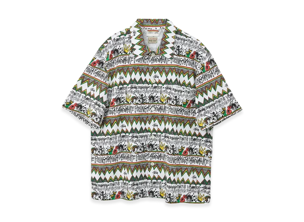 Stussy x Our Legacy Box Shirt Short Sleeve "Tom Tom Positive Vibration"