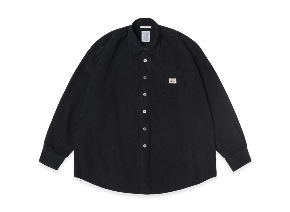 ステューシー x アワーレガシー ワークショップ ボロード シャツ "ウォッシュドブラックコード"