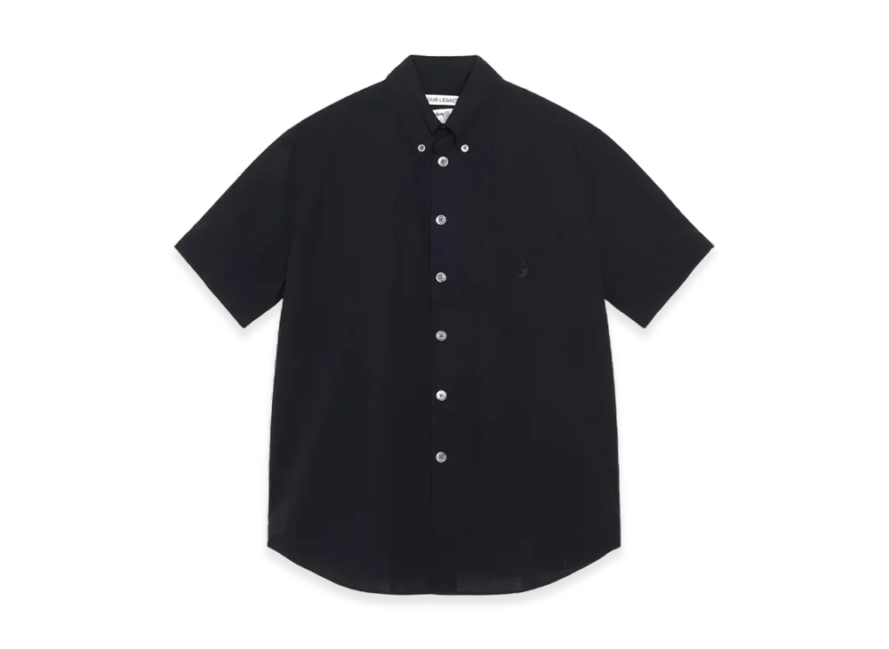 Stussy x Our Legacy Work Shop Borrowed Shirt Short Sleeve "Black Clean Seersucker"