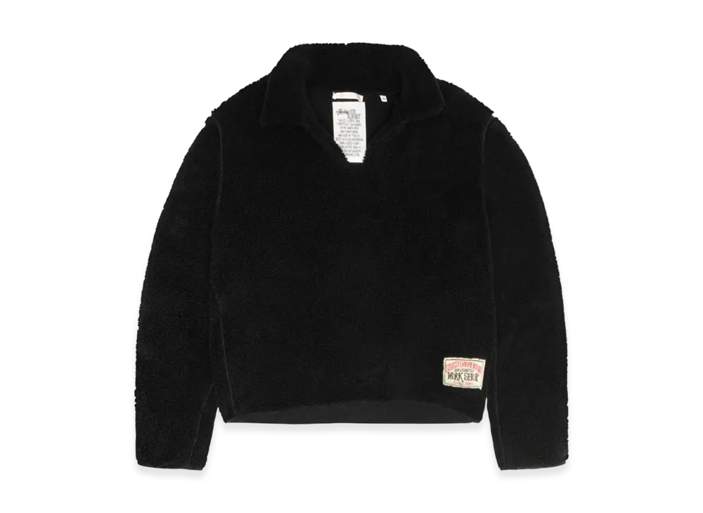Stussy x Our Legacy Work Shop Runner Fleece Pullover "Black"