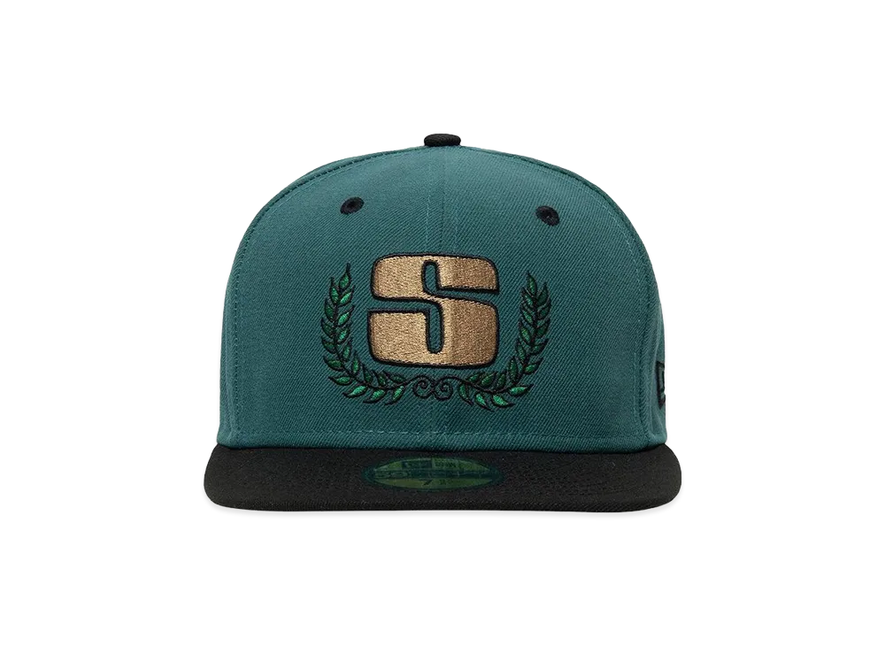 Stussy x NEW ERA Leafs Fitted Cap "Dark Green"