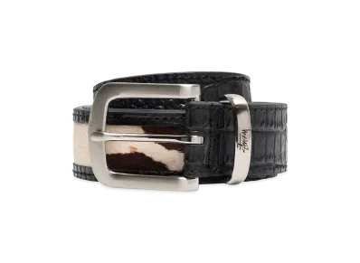 Stussy Leather Overlay Belt "Black"