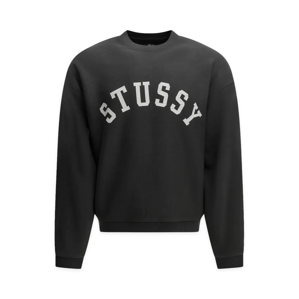 Stussy Sun Faded Crew-Neck Sweatshirt "Black"