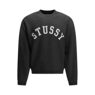 Stussy Sun Faded Crew-Neck Sweatshirt "Black"