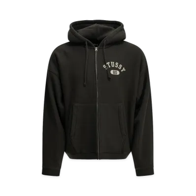 Stussy Varsity Zip-Up Sweatshirt "Black"