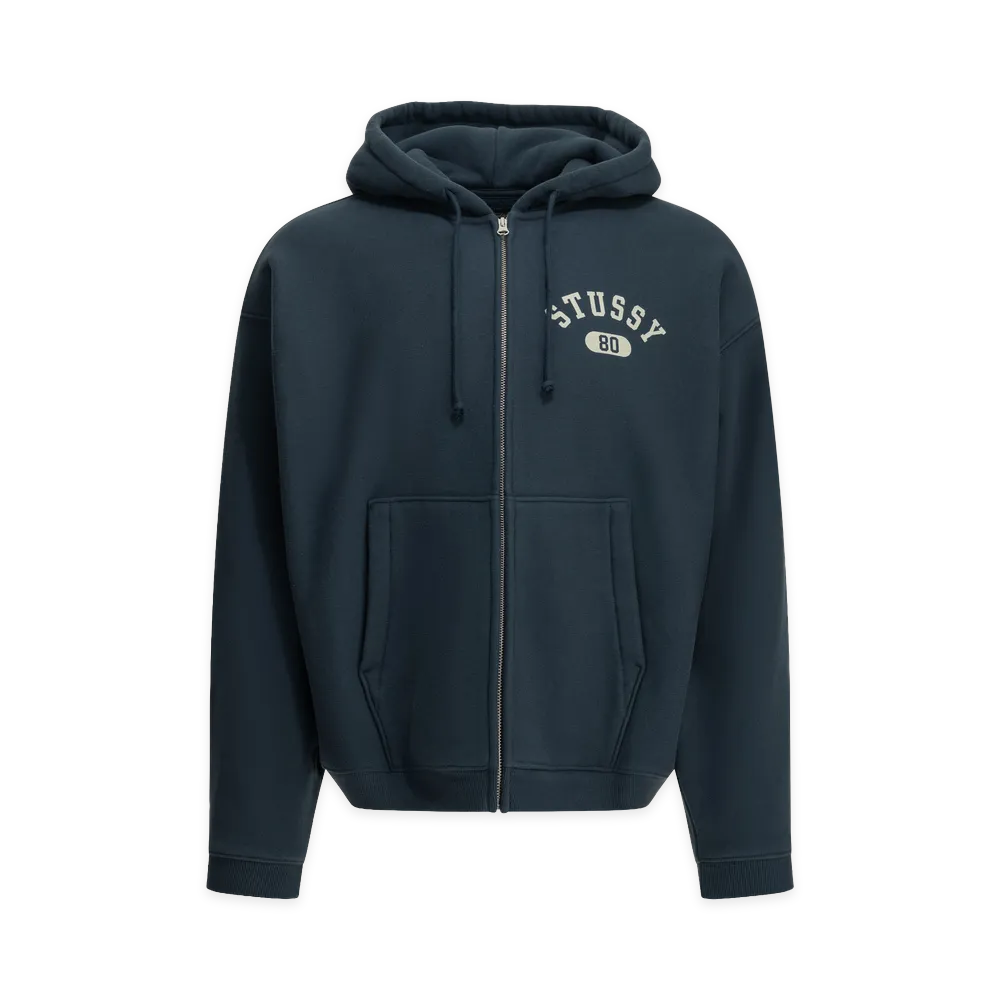 Stussy Varsity Zip-Up Sweatshirt "Blue"