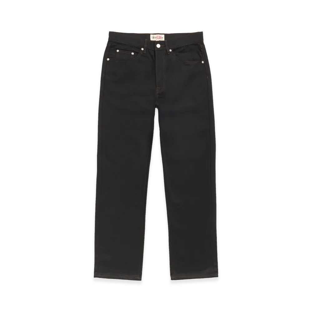 Stussy Slim Jean Denim "Raw Black Contrast Stitch"