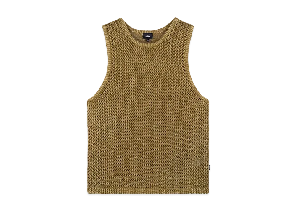 Stussy O'DYED MESH TANK "Khaki"
