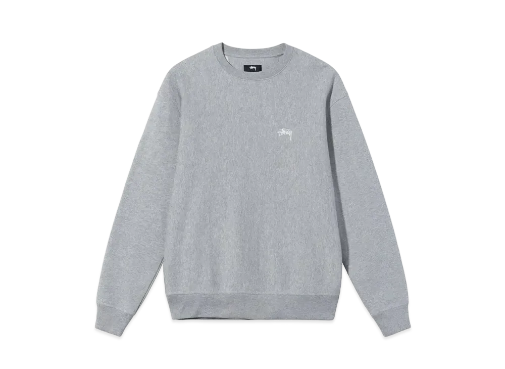 Stussy OVERDYED STOCK LOGO CREW "Grey Heather"