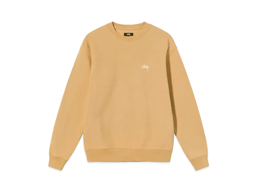 Stussy OVERDYED STOCK LOGO CREW "Tan"