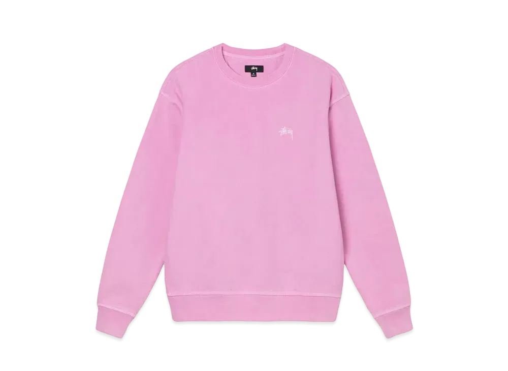 Stussy OVERDYED STOCK LOGO CREW "Pink"