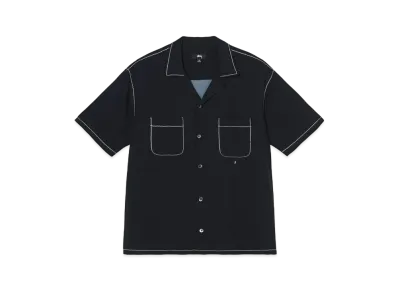 Stussy CONTRAST PICK STITCHED SHIRT "Black"