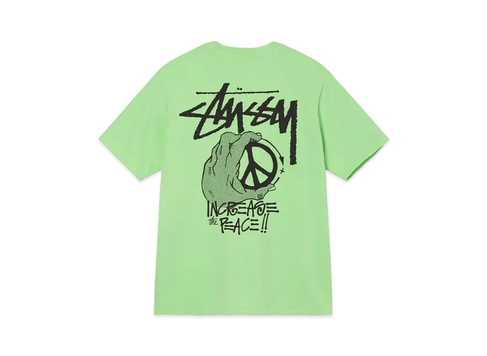 Stussy PEACE HAND PIGMENT DYED TEE "Green"
