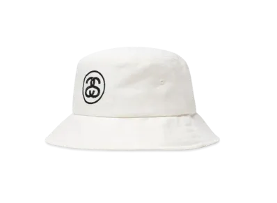 Stussy SS LINK DEEP BUCKET HAT "White"