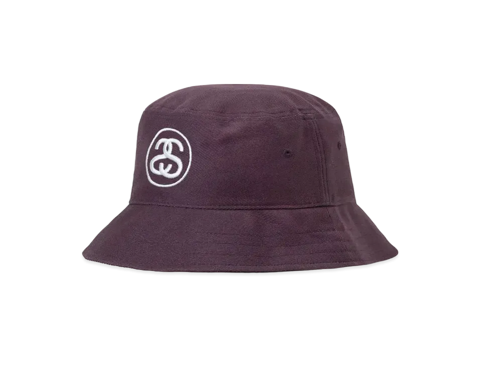 Stussy SS LINK DEEP BUCKET HAT "Burgundy"